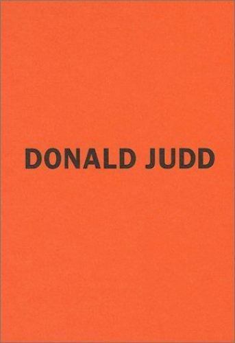 Donald Judd cover