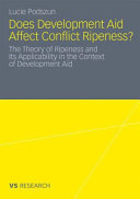 Does Development Aid Affect Conflict Ripeness? cover