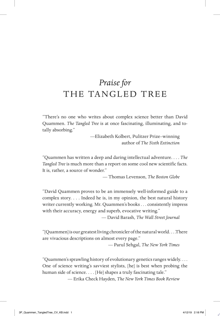 The Tangled Tree: A Radical New History of Life