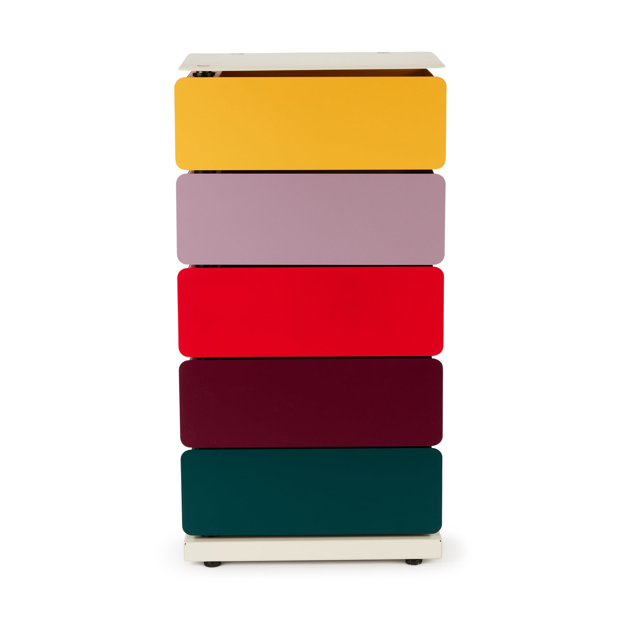 5-Drawer Pivot Cabinet – Yellow/ Red/ Green