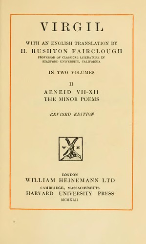 Aeneid, Books 7-12. Appendix Vergiliana