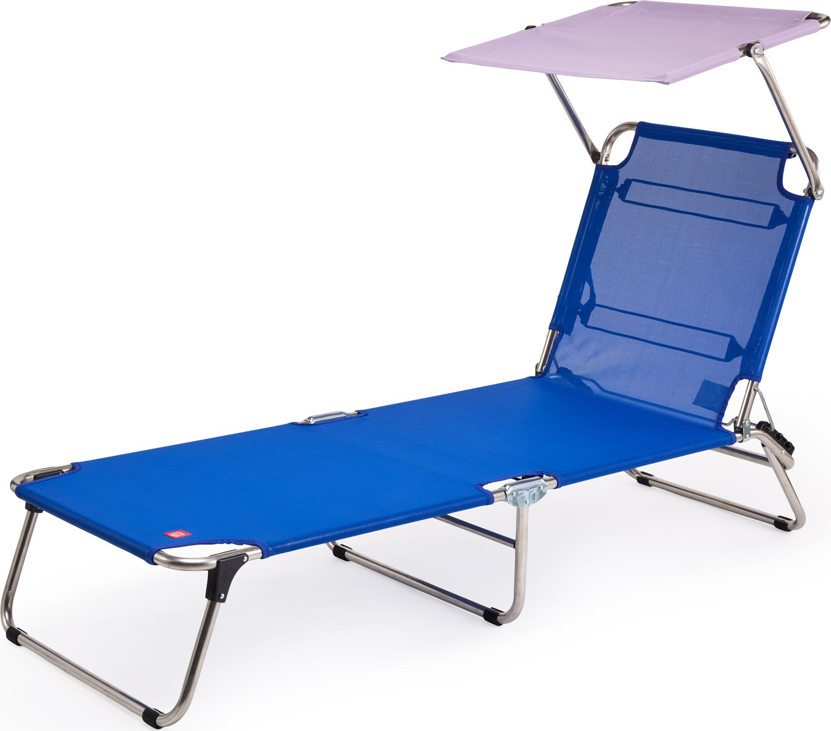 Amigo Outdoor Lounge Chair with Sun Shield – Navy/ Lilac