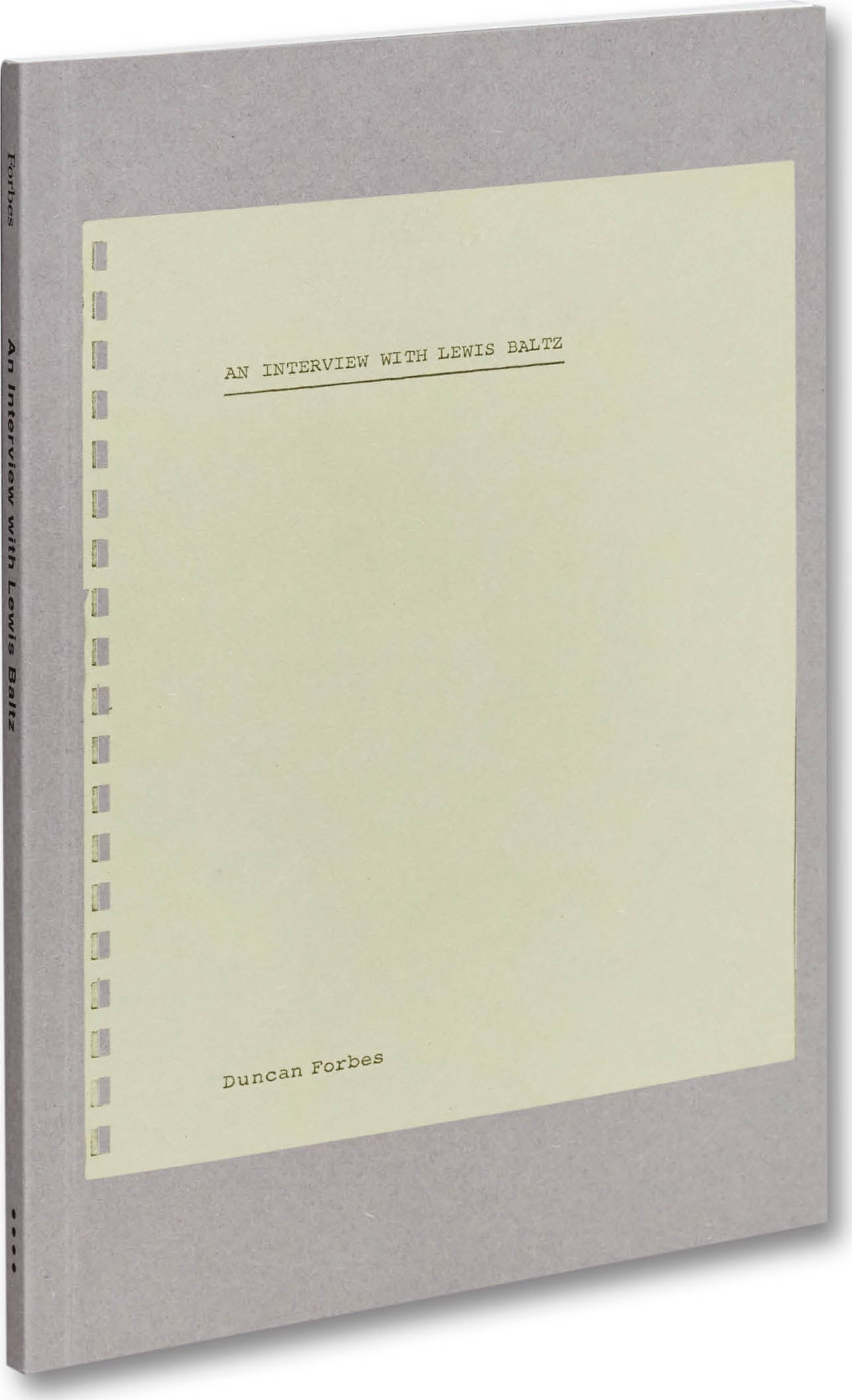 An Interview with Lewis Baltz