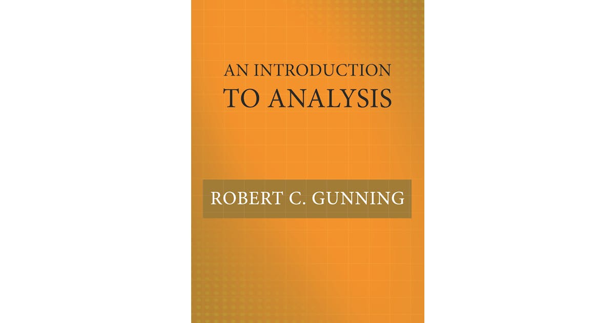 An Introduction to Analysis cover