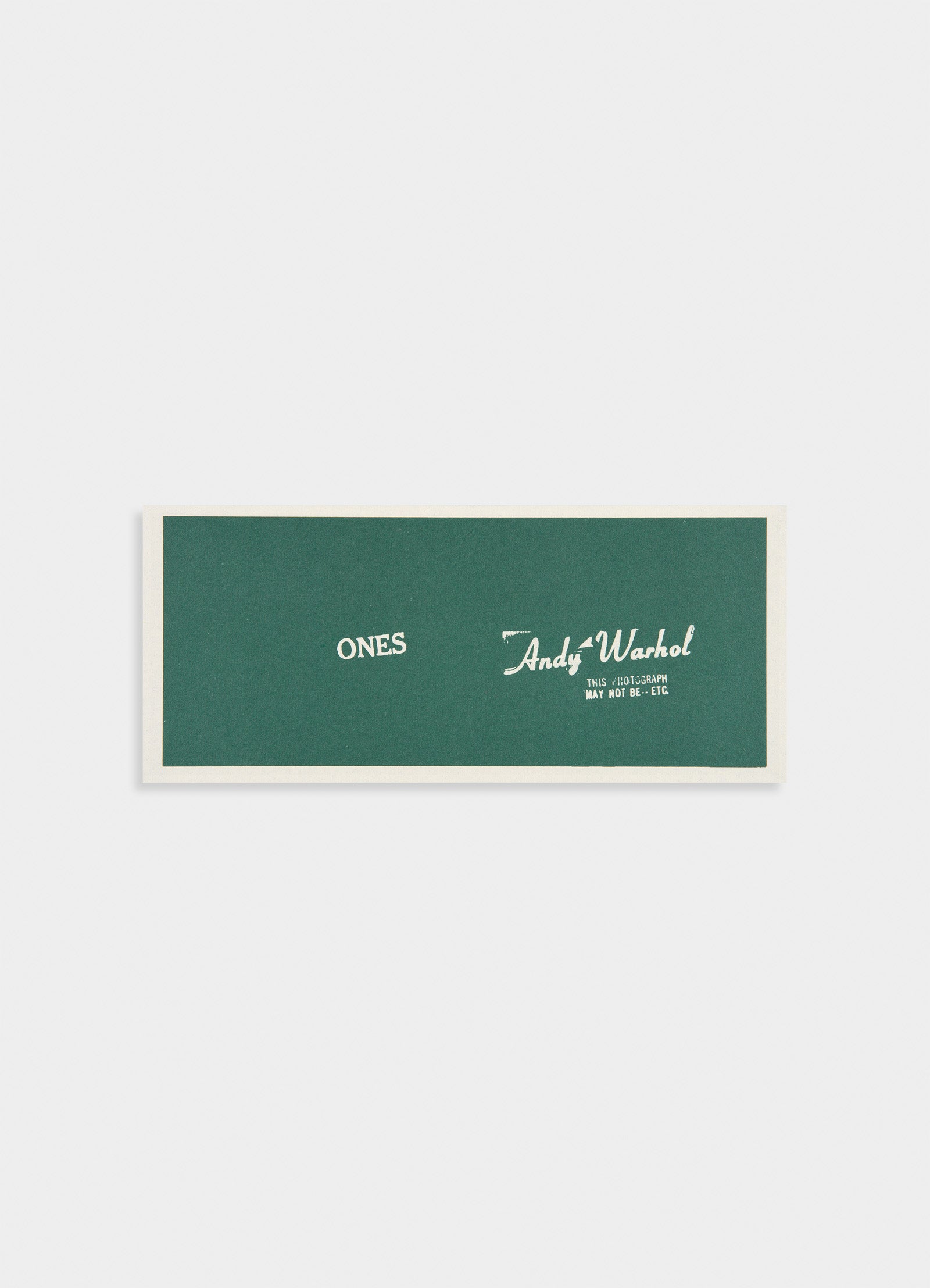 Andy Warhol: Art Cash (Ones)