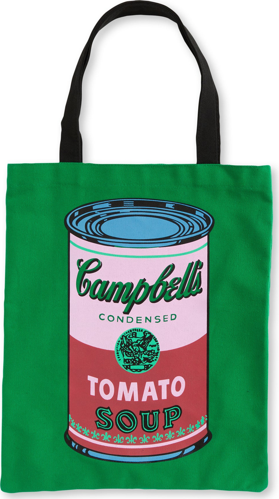 Andy Warhol Cotton Canvas Tote Bag – Green Campbell’s Soup