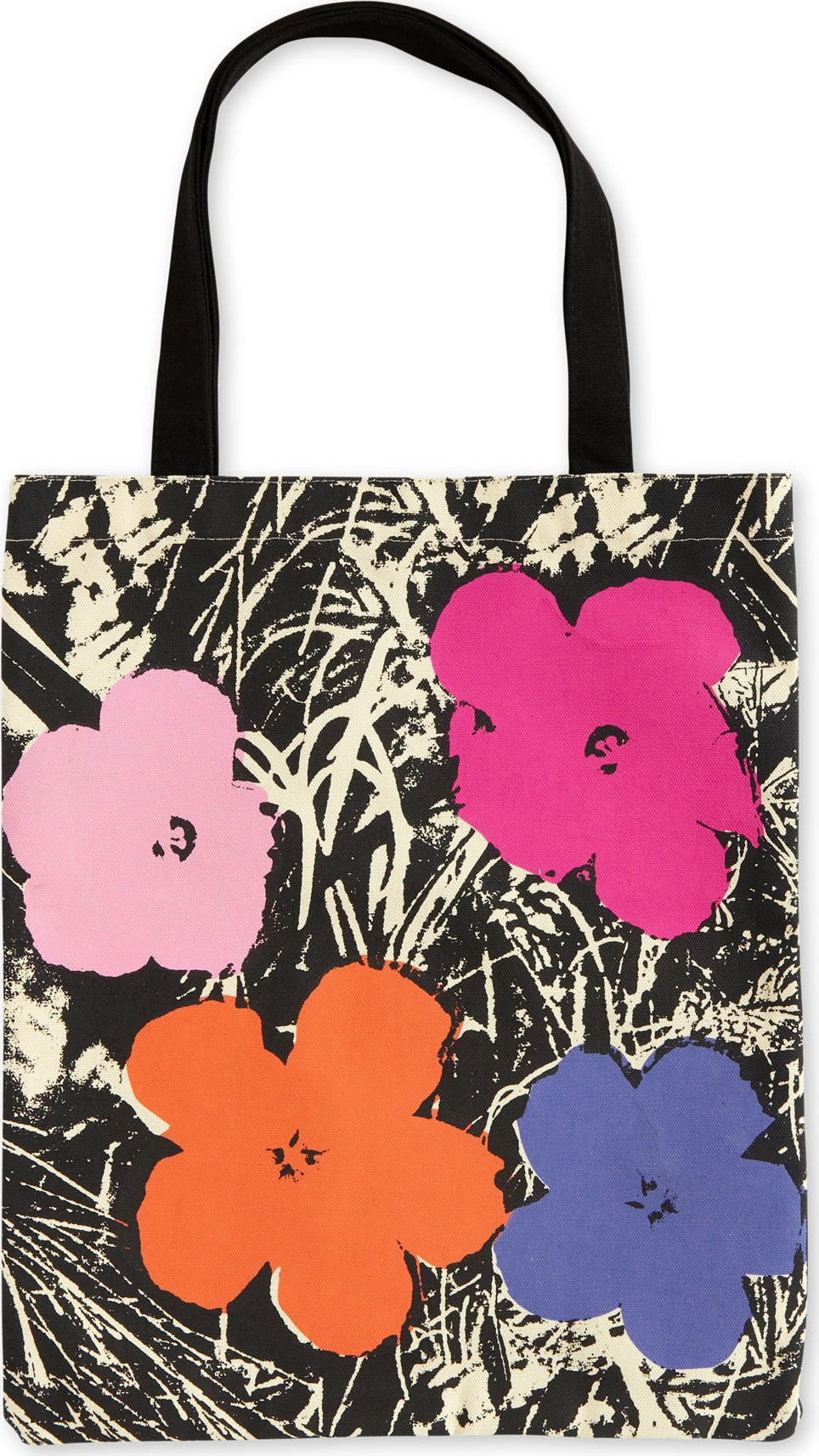 Andy Warhol Cotton Canvas Tote Bag – Pink Flowers