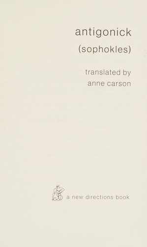 Antigonick cover