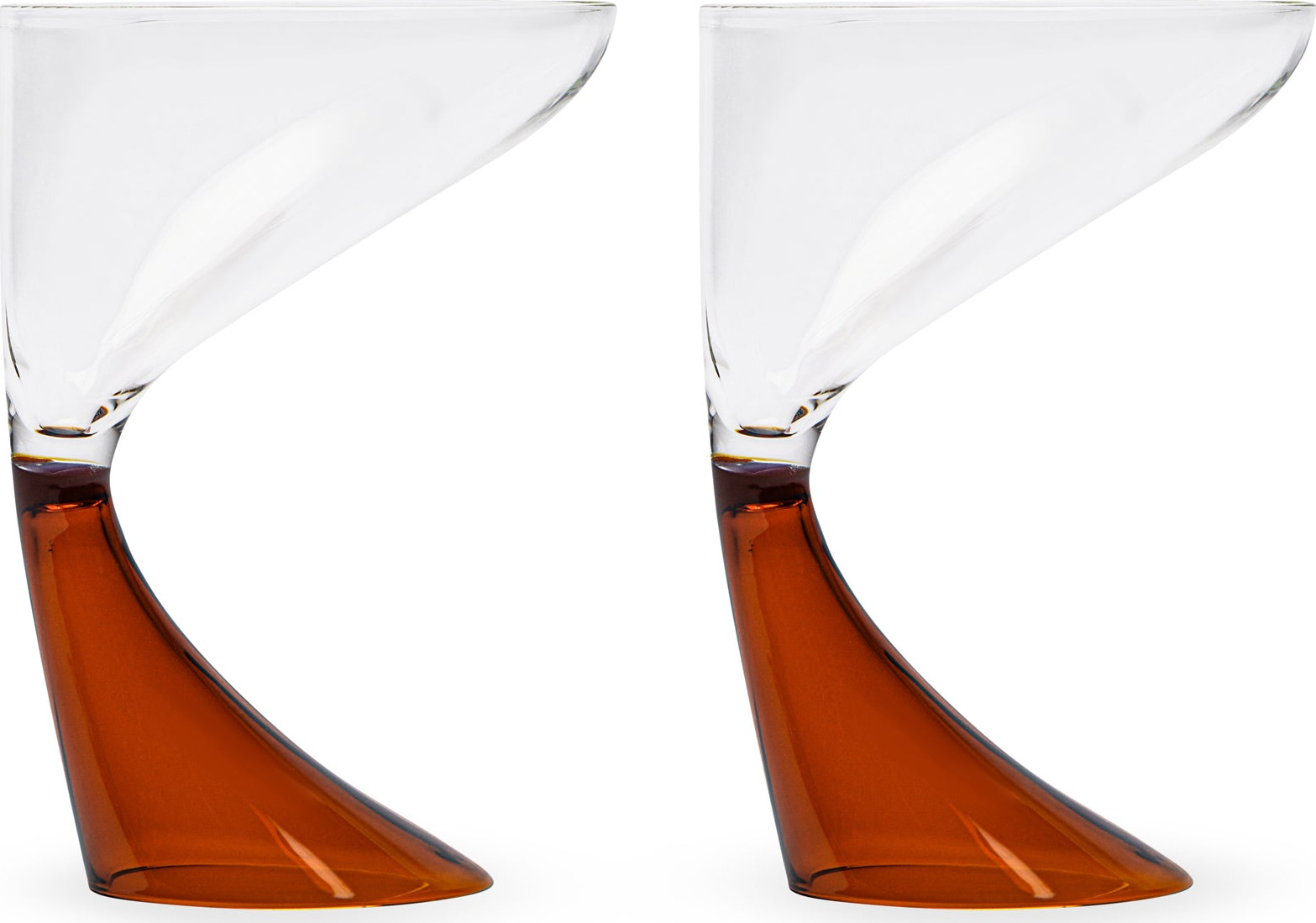 Arch Cocktail Glasses – Set of 2 – Amber