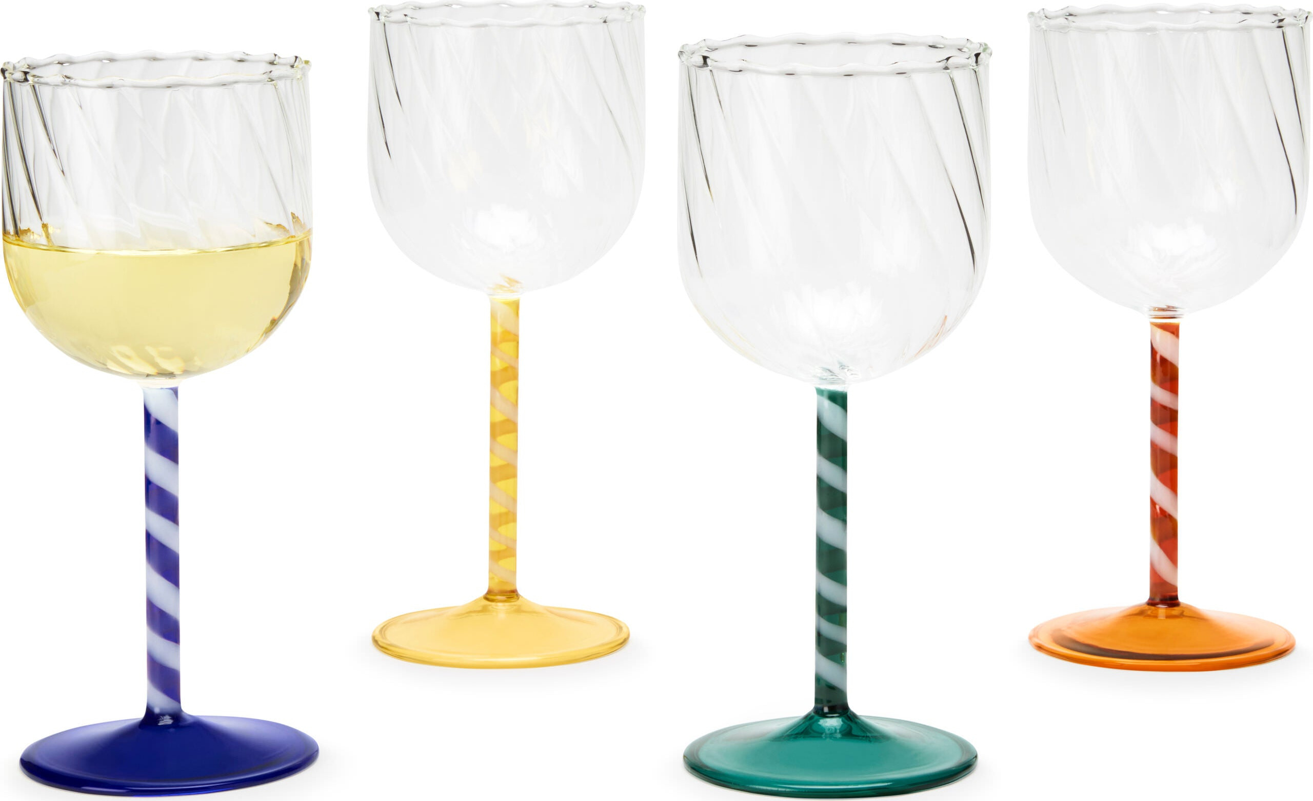 Candy Twist Glassware – Set of 4 – Wine Set of 4