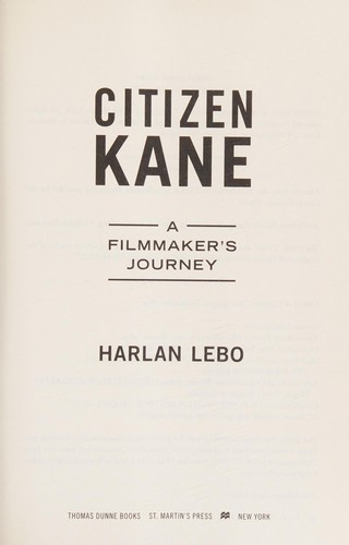 Citizen Kane: A Filmmaker’s Journey cover