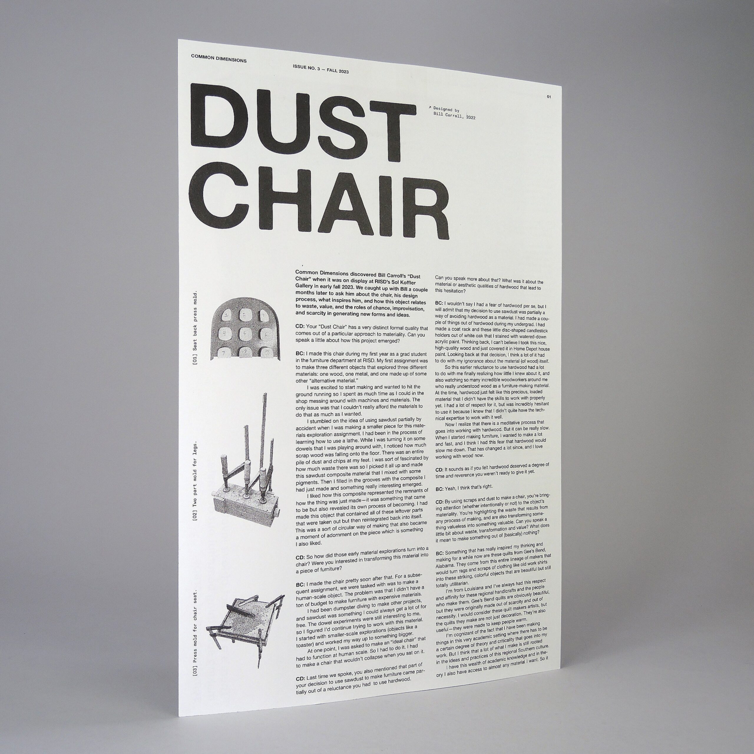 Common Dimensions, No. 3 — Dust Chair (Broadsheet)
