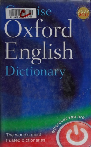 Concise Oxford English Dictionary: Main Edition cover