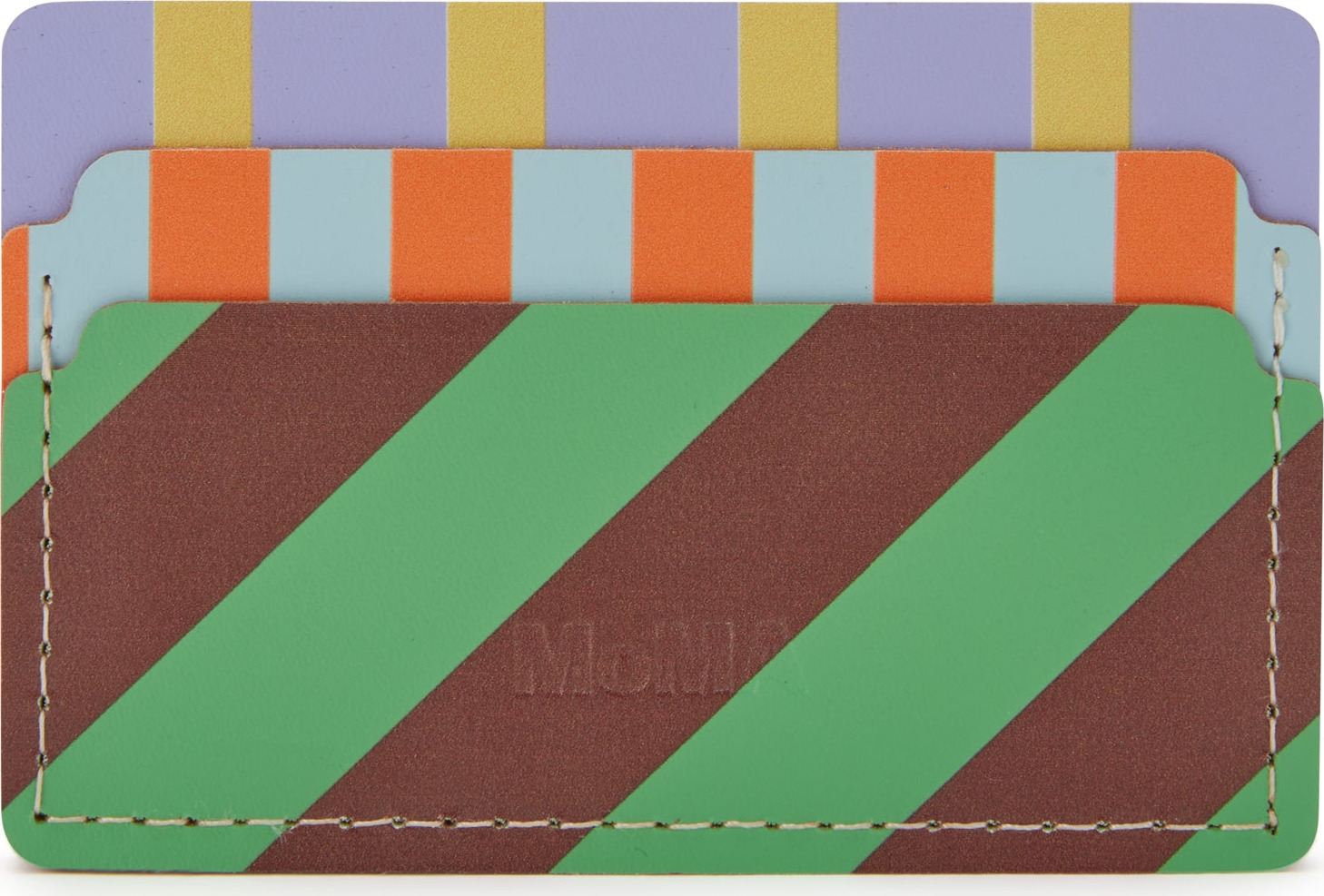Dusen Dusen Recycled Leather Card Holder – Stripe