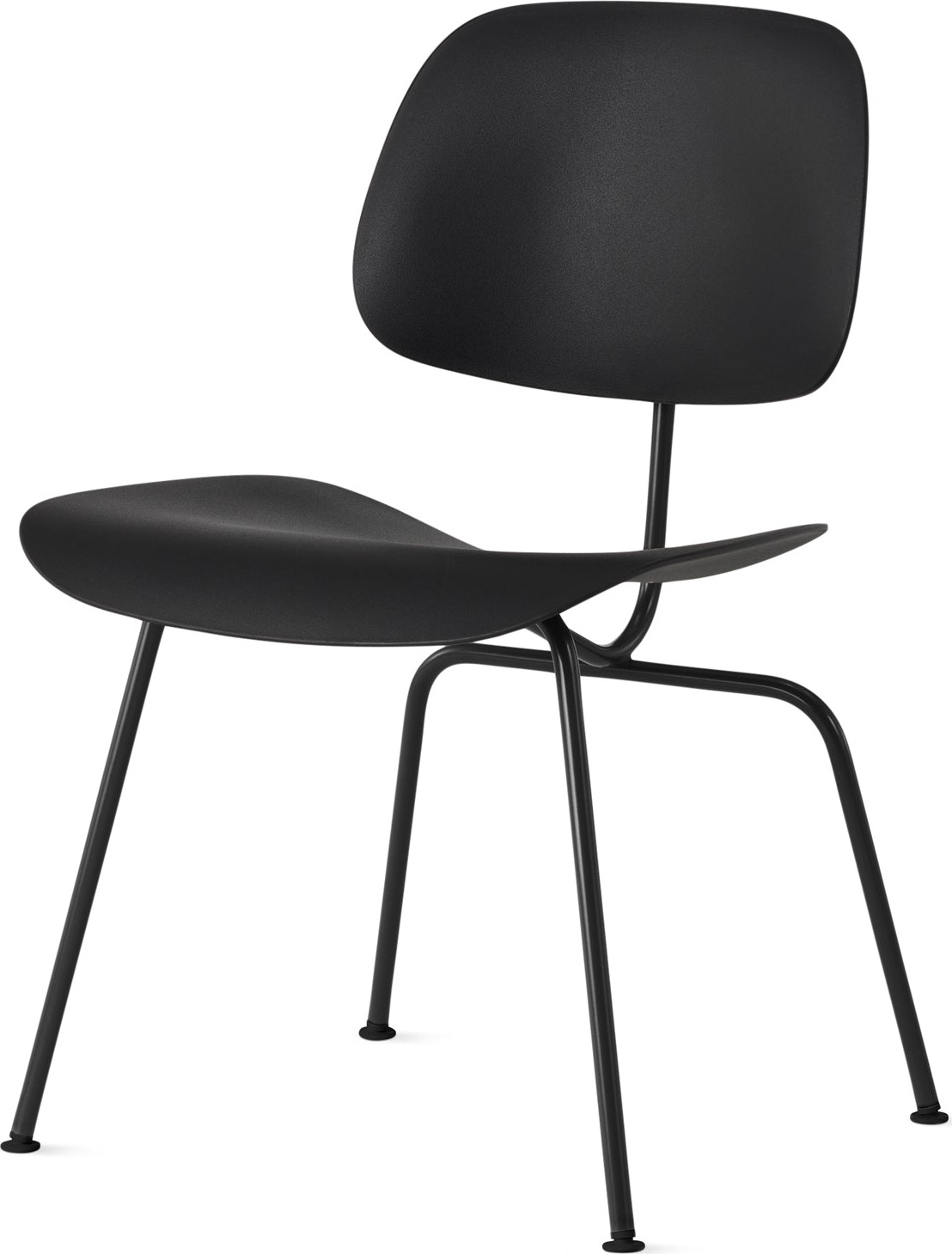 Eames EC-127 Molded Recycled Plastic Dining Chair from Herman Miller – Black/ Black