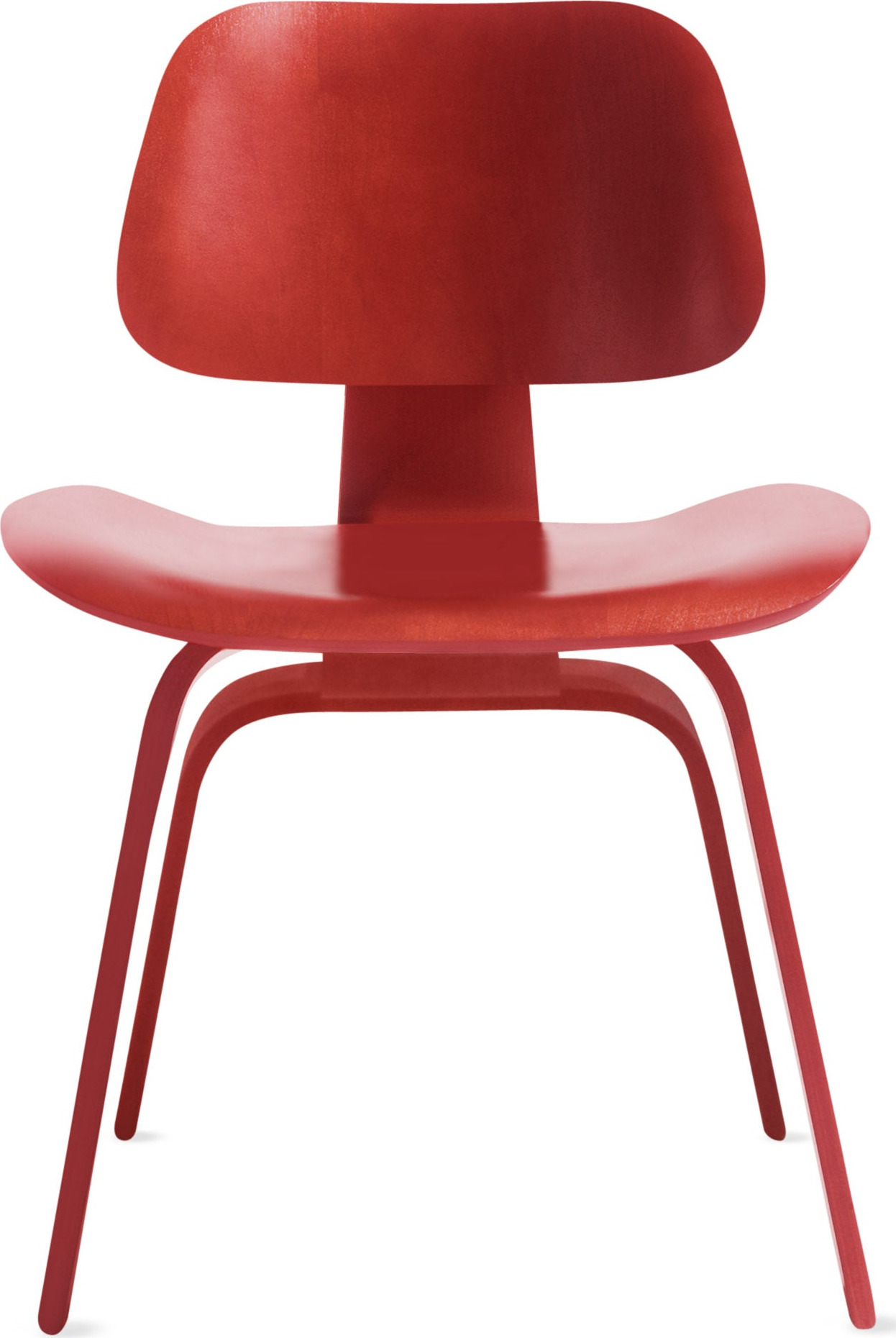 Eames® Molded Plywood Dining Chair (DCW) from Herman Miller© – Red