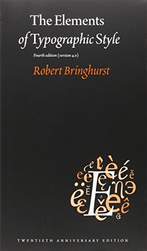 Elements of Typographic Style: Version 4.0 (-20th Anniversary) cover
