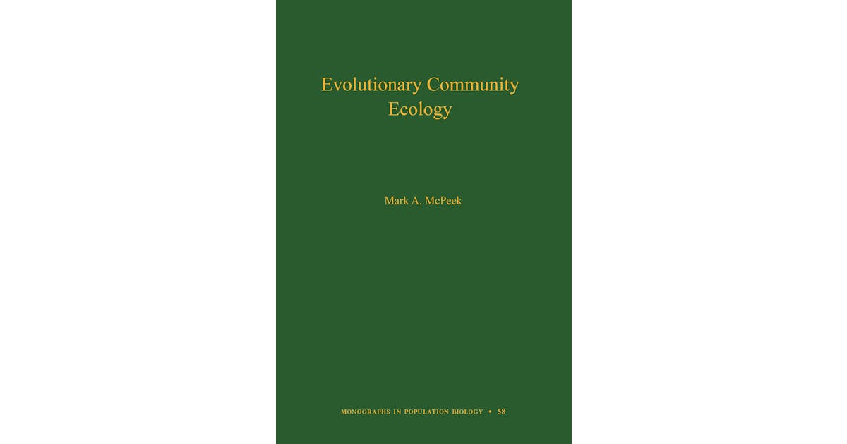 Evolutionary Community Ecology cover