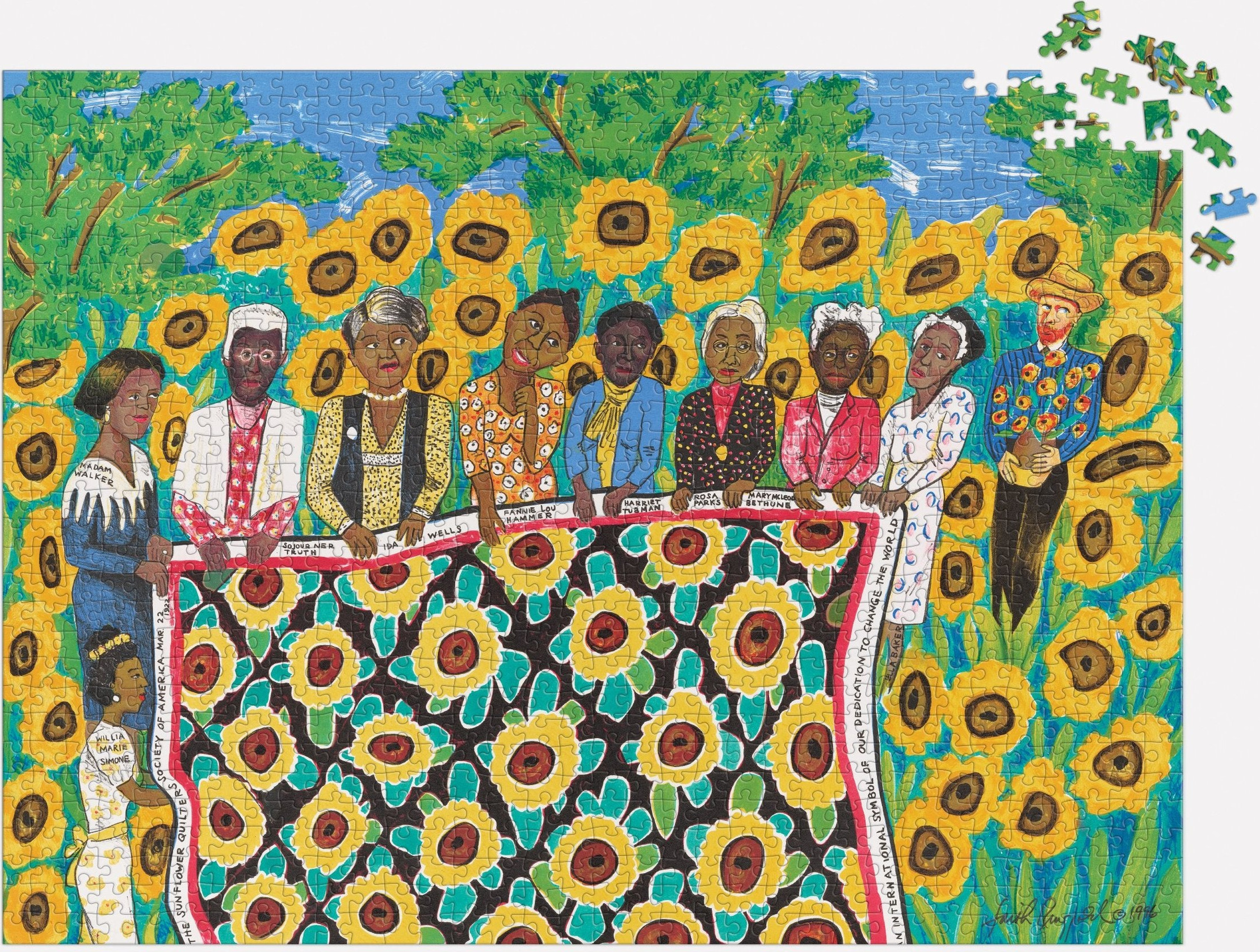 Faith Ringgold the Sunflower Quilting Bee at Arles Puzzle // 1000 Piece