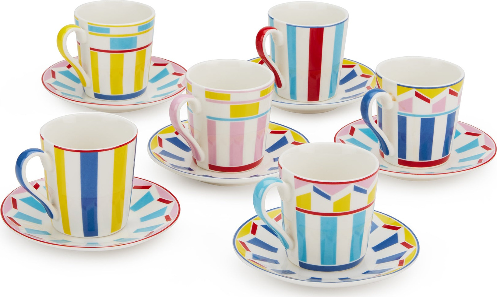 Geocromia Porcelain Dinnerware – Espresso Cup Set of 6