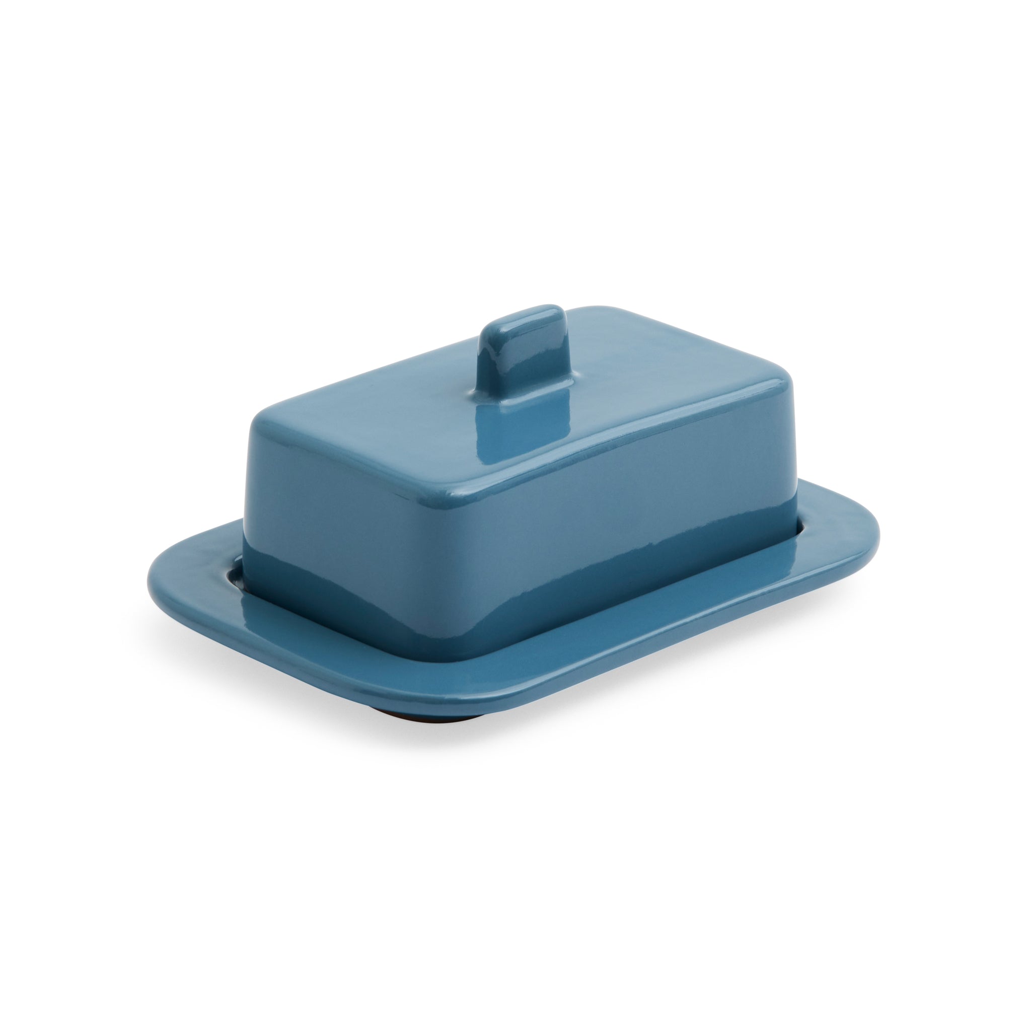 HAY Barro Terracotta Butter Dish – Blue