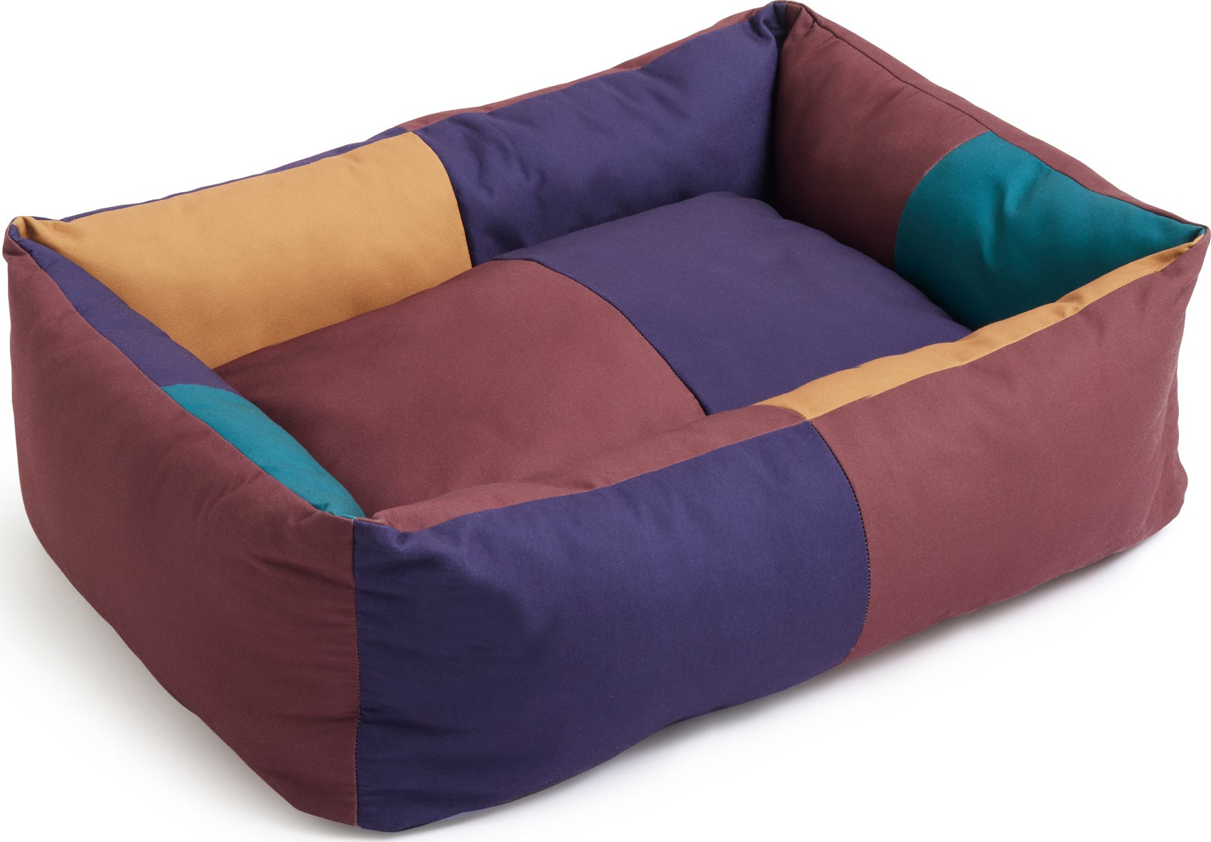 HAY Dog Bed in Recycled Polyester – Burgundy/ Green