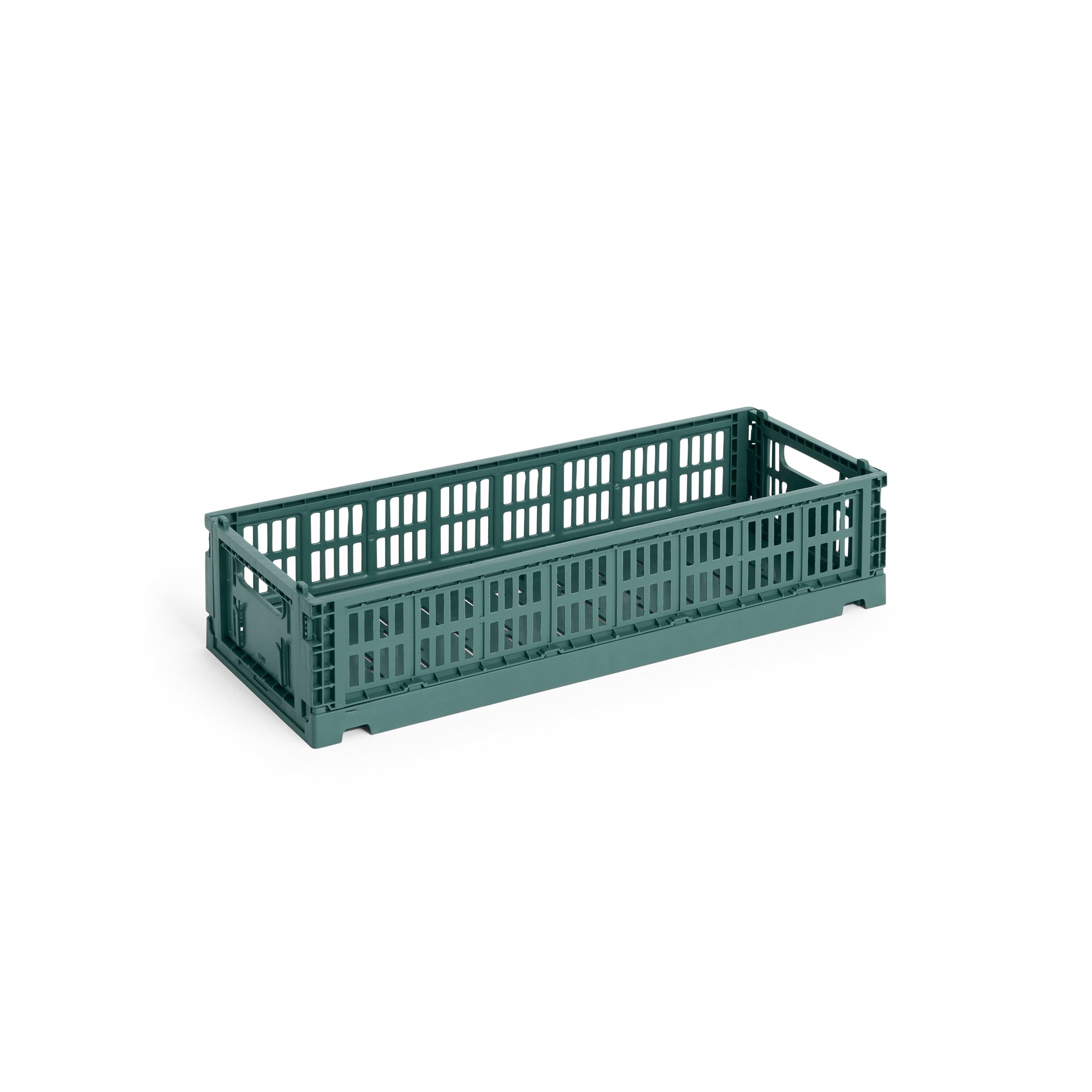 HAY Recycled Plastic Collapsible Color Crate – Dark Green