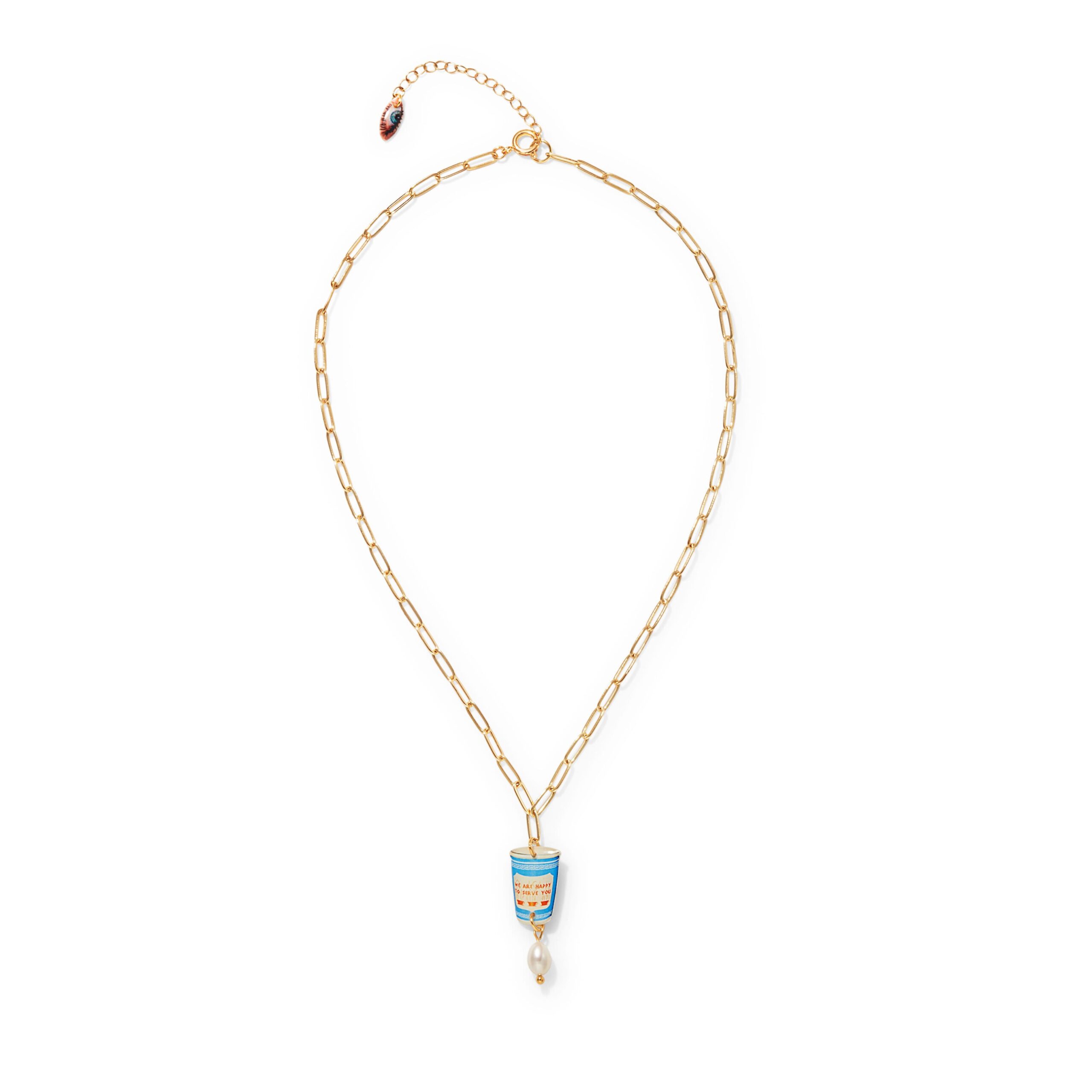 Haricot Vert NYC Charm Pendant Necklace – Coffee Cup