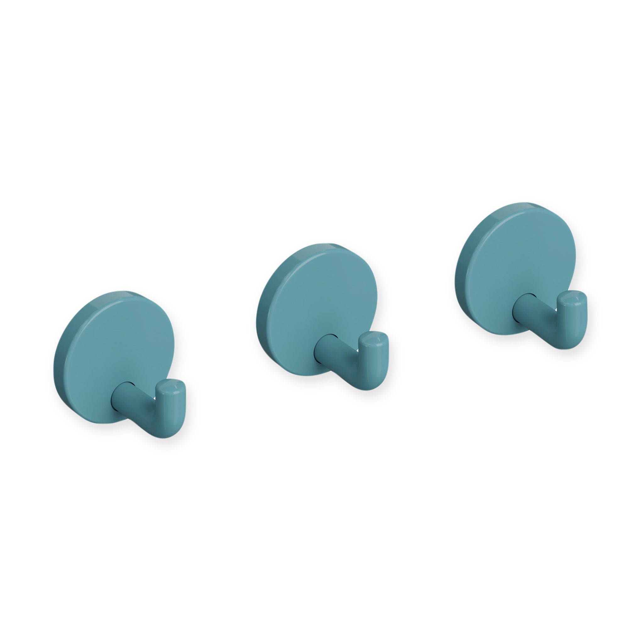 Hewi Wall Hooks – Set of 3 – Aqua