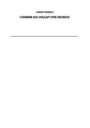 Homme Qui Voulait Etre Heureux cover