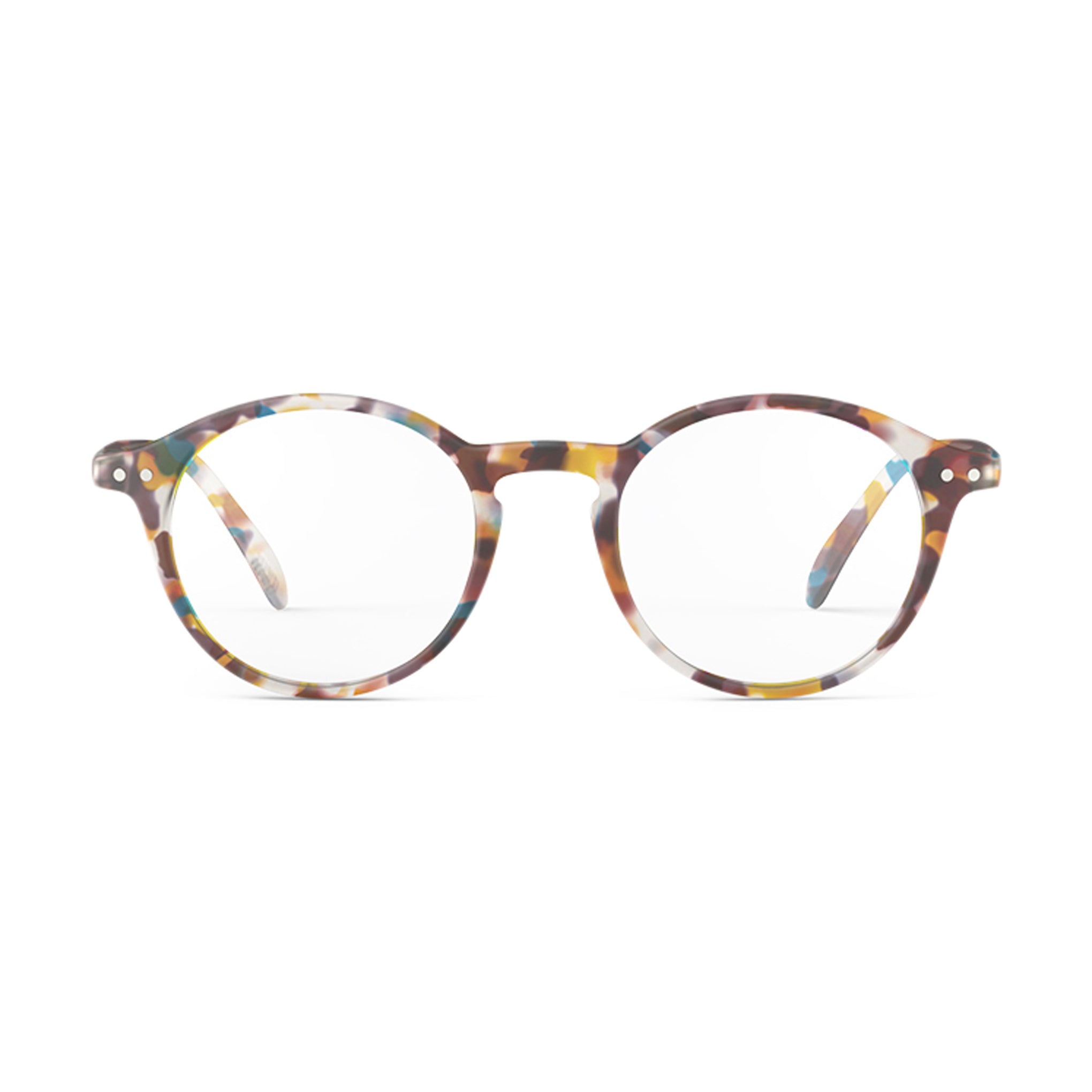 IZIPIZI Round Reading Glasses #D – Blue Tortoise
