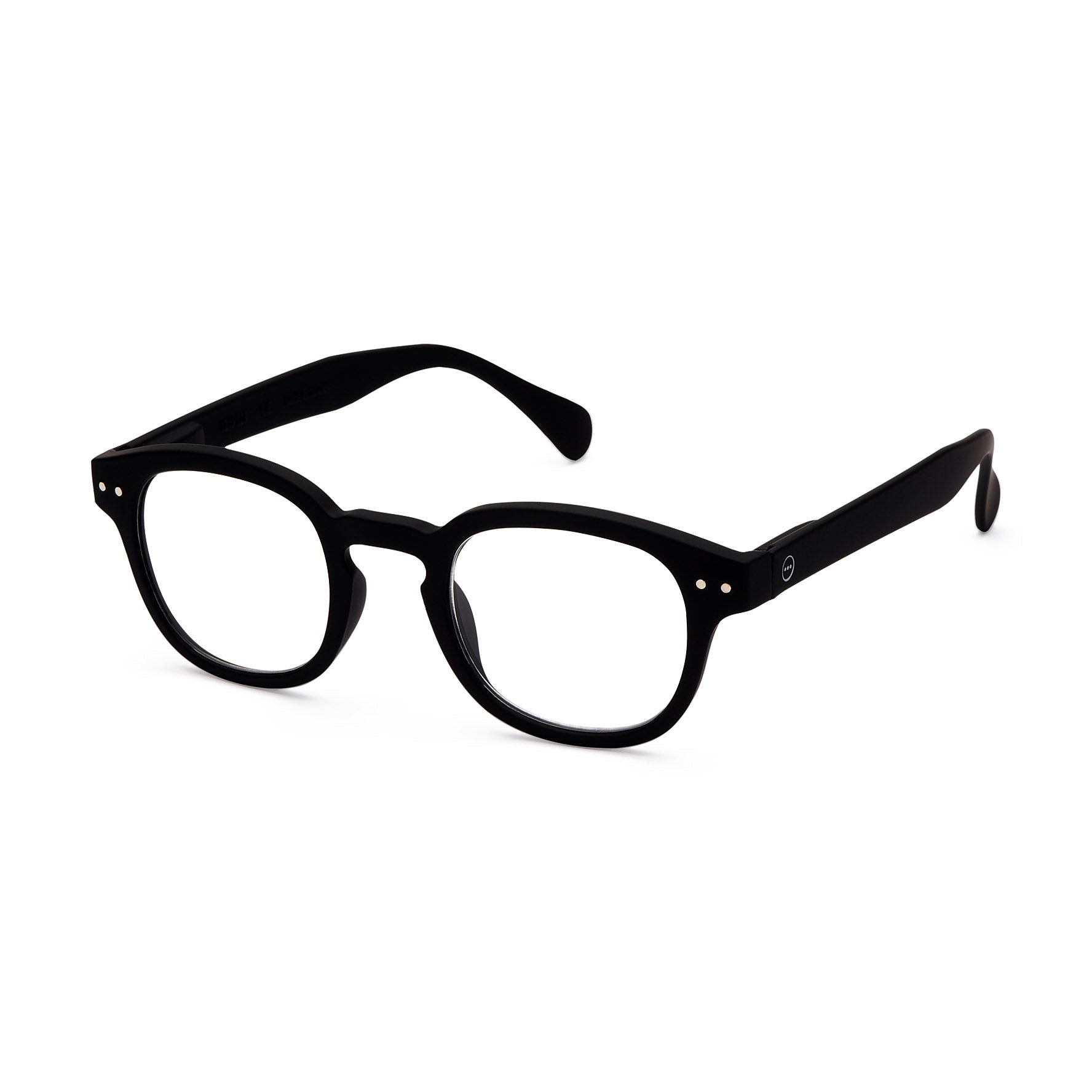 IZIPIZI Rounded-Edge Square Reading Glasses #C – Black