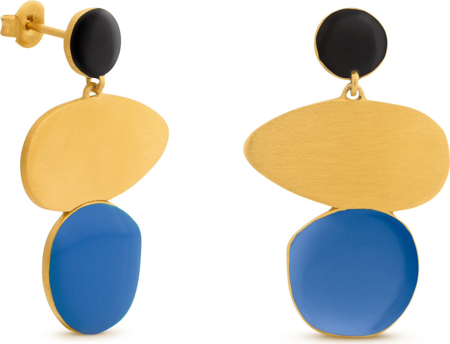Joan Miró Gold-Plated Linear Dots Earrings