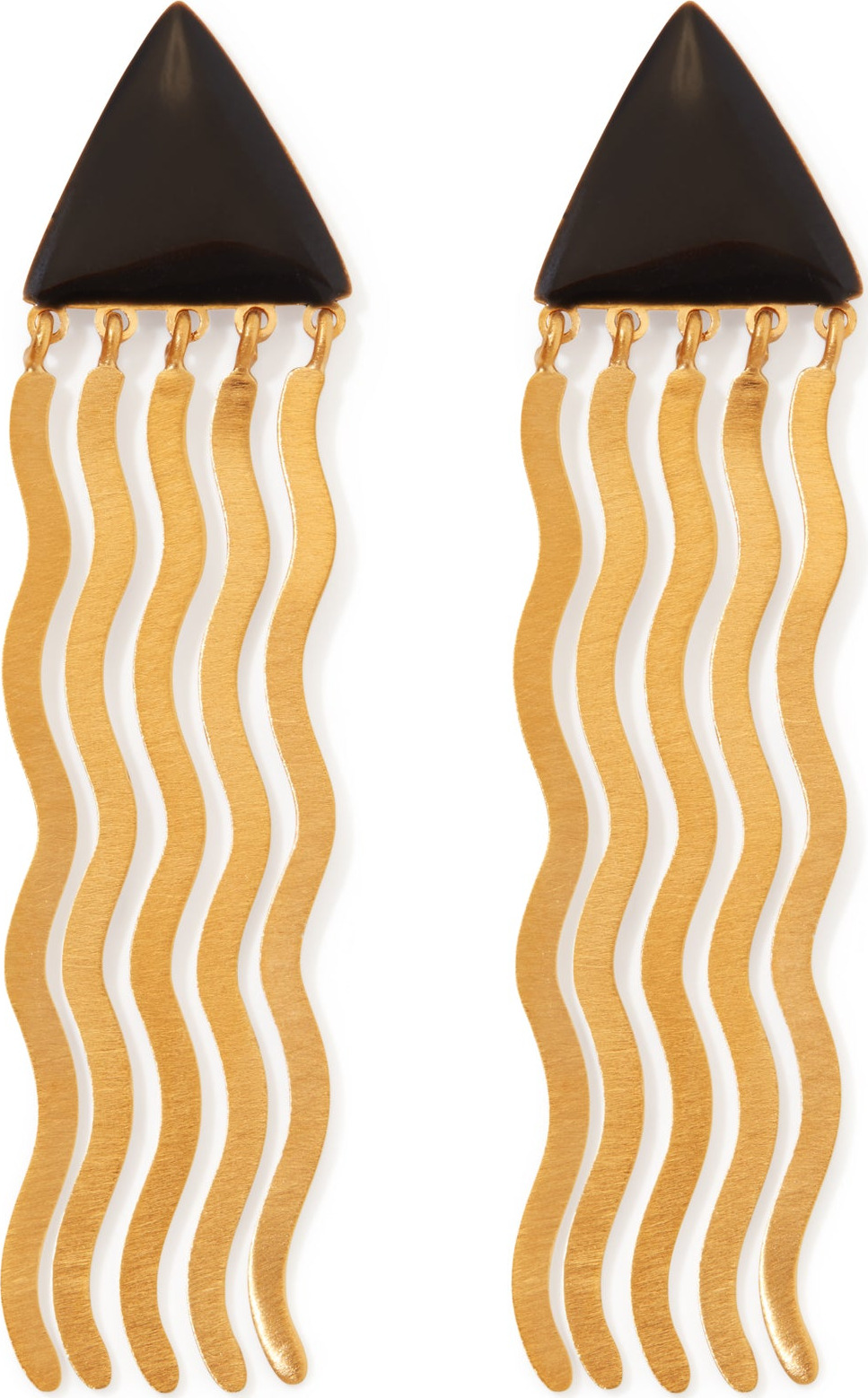 Joan Miró Gold-Plated Triangle Waves Earrings