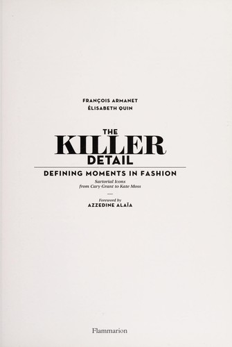 Killer Detail: Defining Moments in Fashion cover