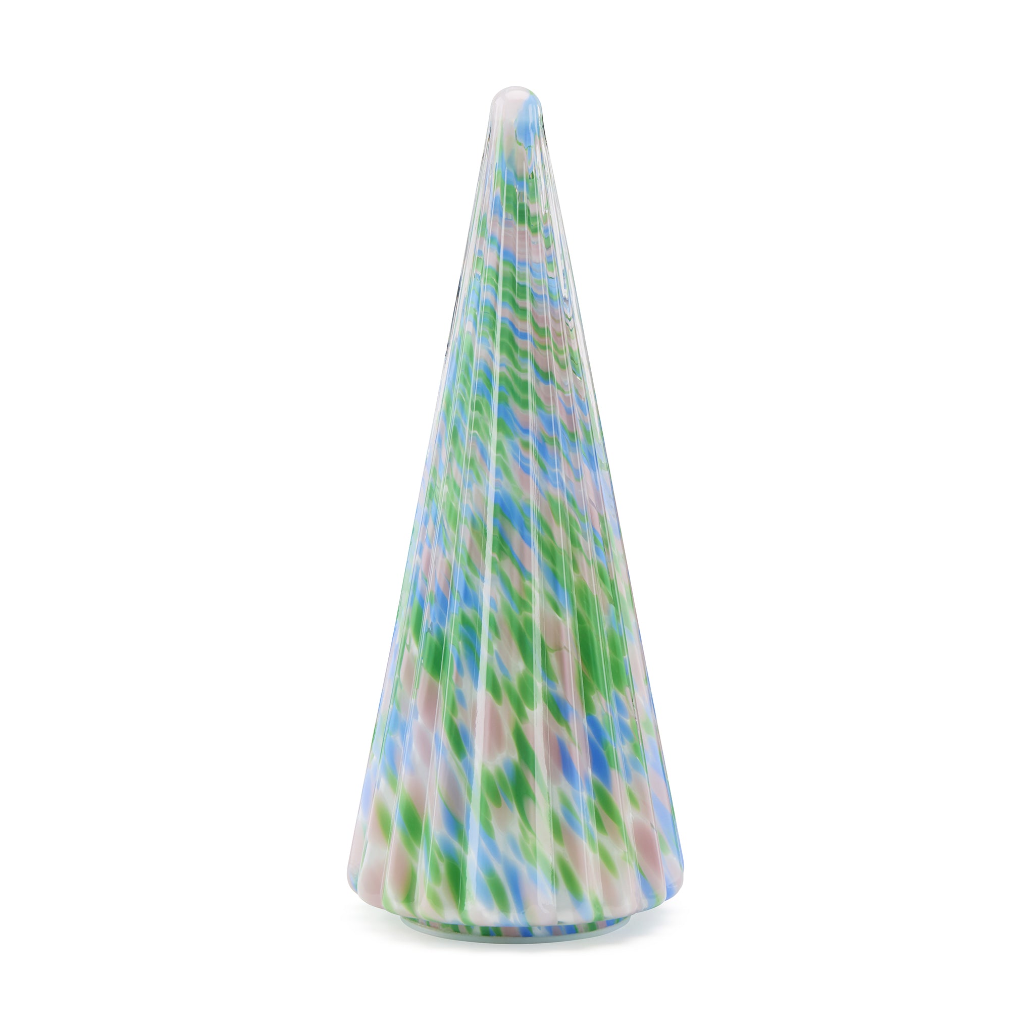 LED Lighted Marbled Glass Holiday Decor – Marbled Tree Flat