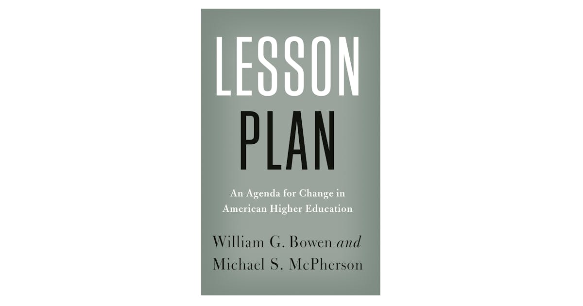 Lesson Plan: An Agenda for Change in American Higher Education cover