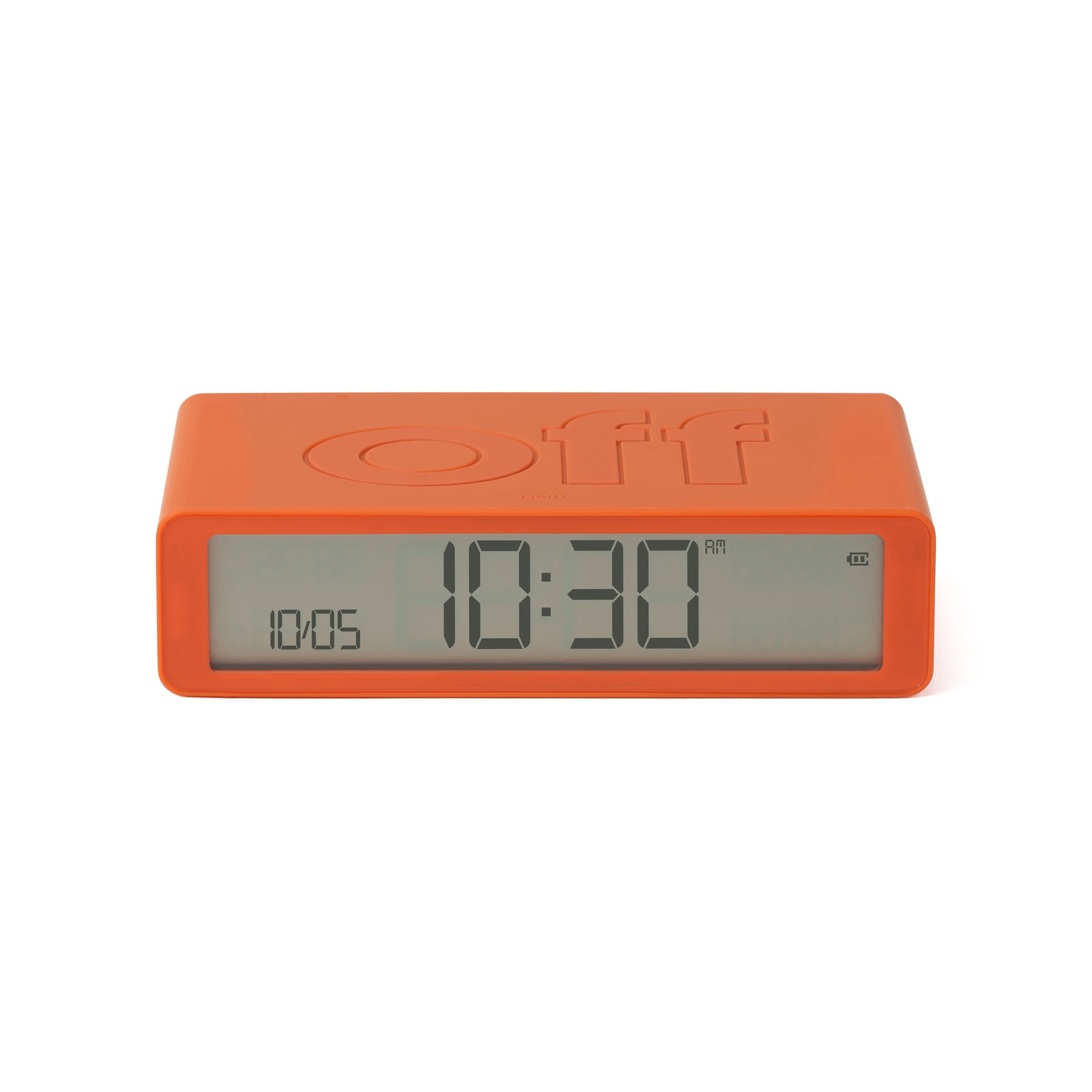 Lexon Flip Rechargeable Alarm Clock – Orange