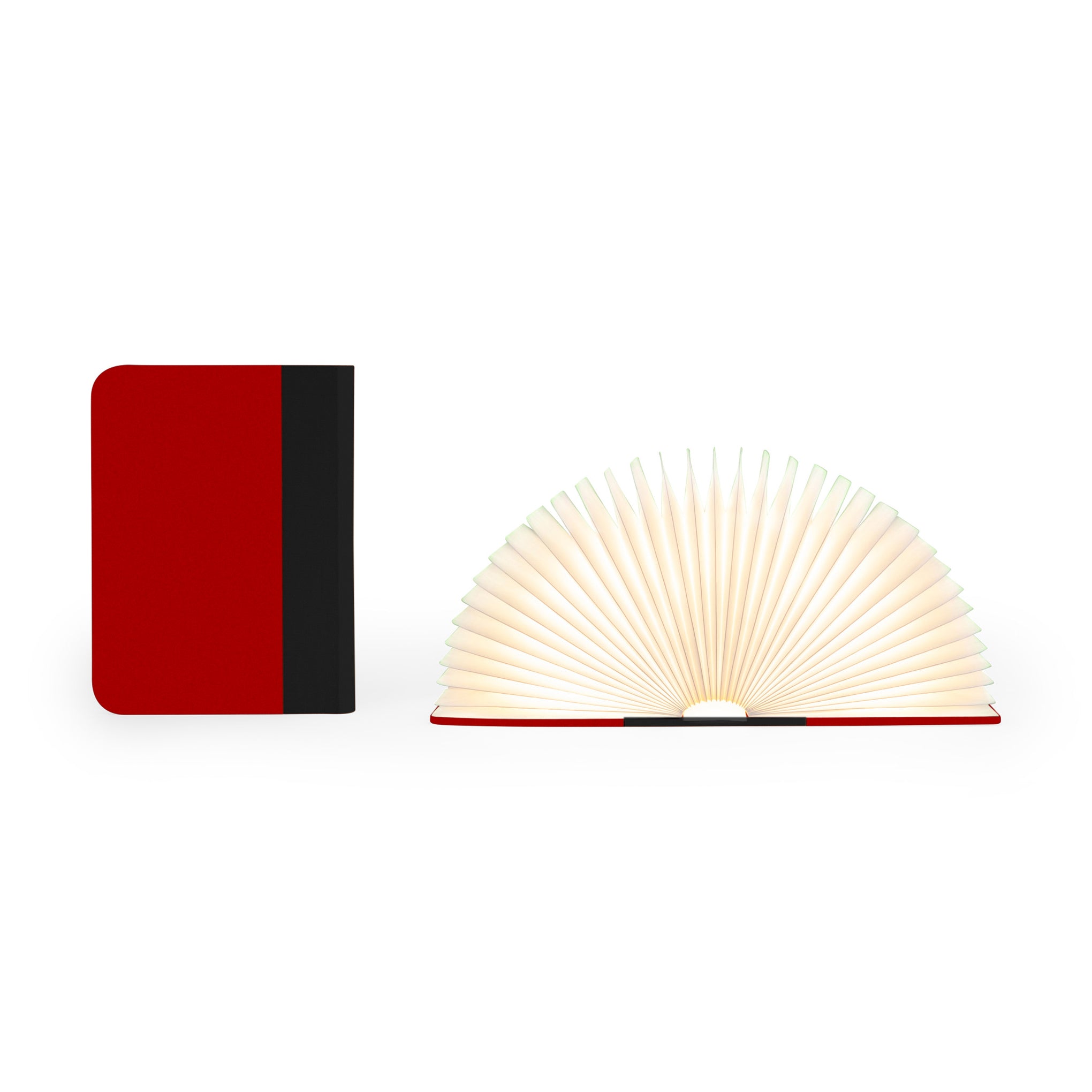 Lumio Book Lamp – Black/ Red