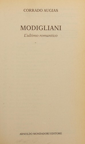 MODIGLIANI L’ULTIMO cover