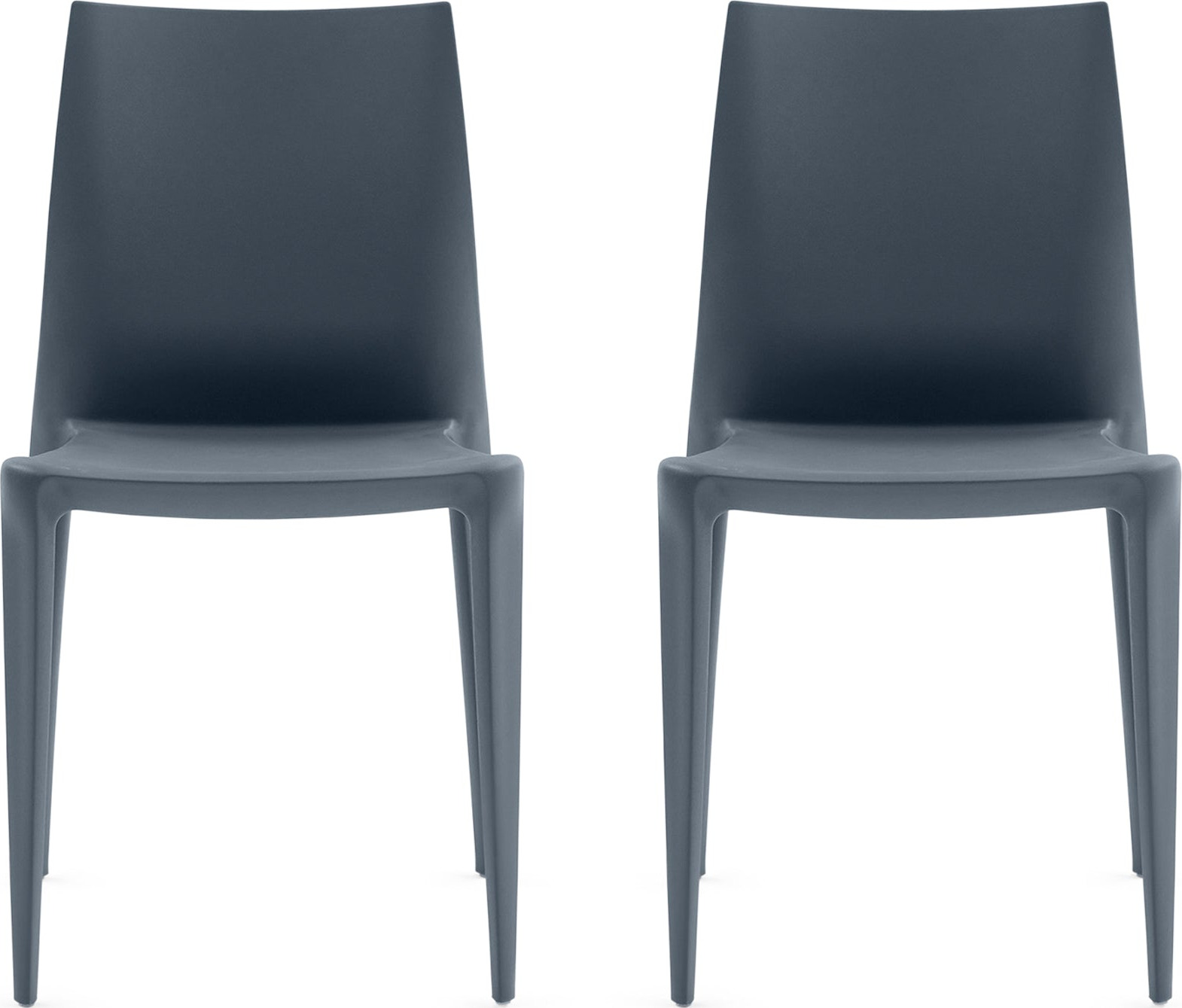 Mario Bellini Stacking Chair from Heller – Set of 2 – Dark Gray