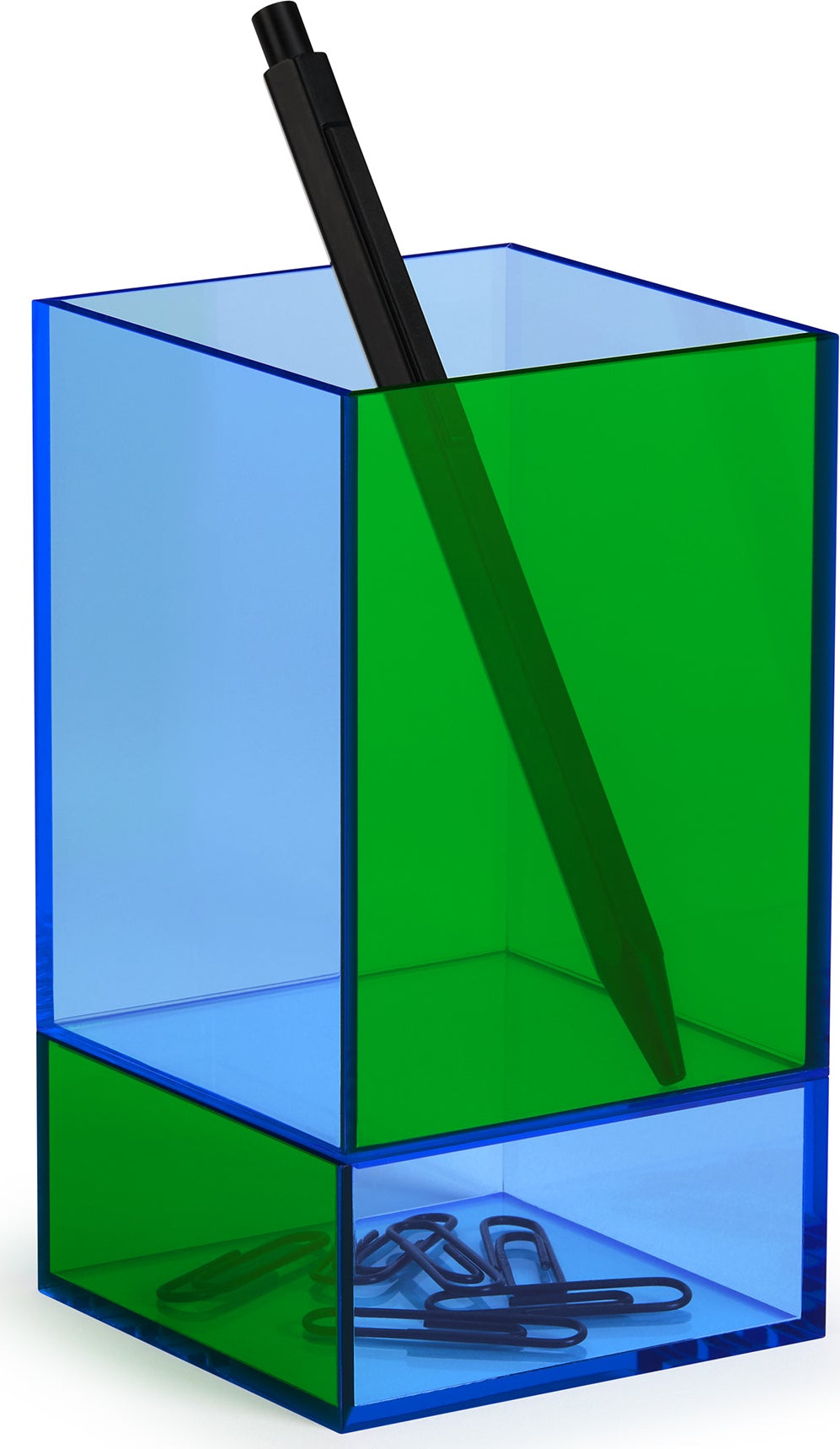 MoMA Colorplay Pen & Pencil Cup Holder – Blue / Green