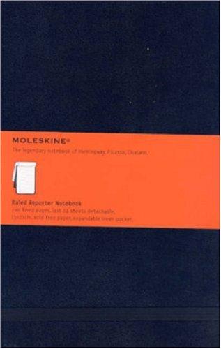 Moleskine Reporter Notebook, Large, Ruled, Black, Hard Cover (5 X 8.25) cover