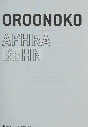 Oroonoko: Or, The Royal Slave, A True Story cover