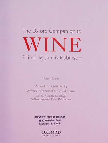 Oxford Companion to Wine (Revised) cover