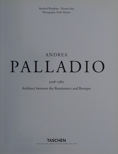 Palladio: The Complete Buildings (Anniversary) cover