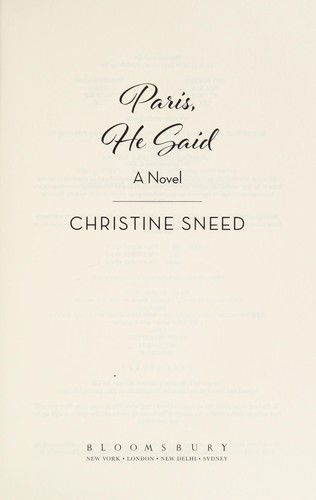 Paris, He Said cover