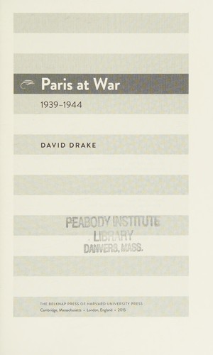 Paris at War: 1939-1944 cover