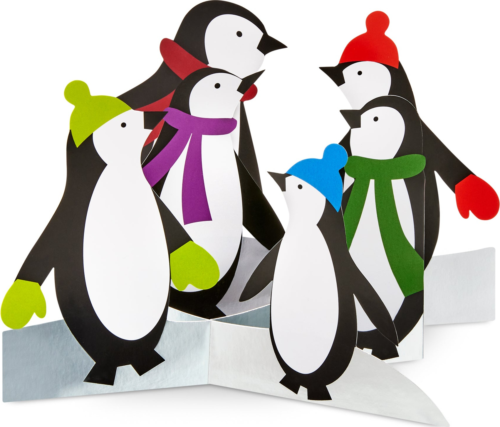 Penguins on Parade Holiday Pop-Up Cards – Set of 8