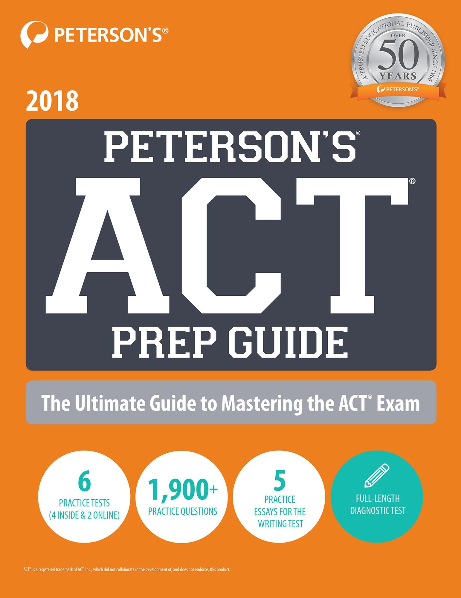 Peterson’s ACT Prep Guide 2018 cover